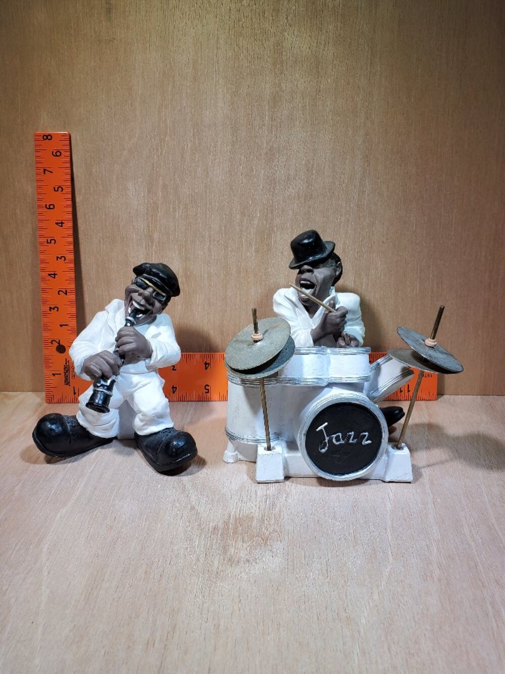 VINTAGE BLACK AMERICANA ... DRUMMER AND CLARINET PLAYER MUSICAL FIGURES